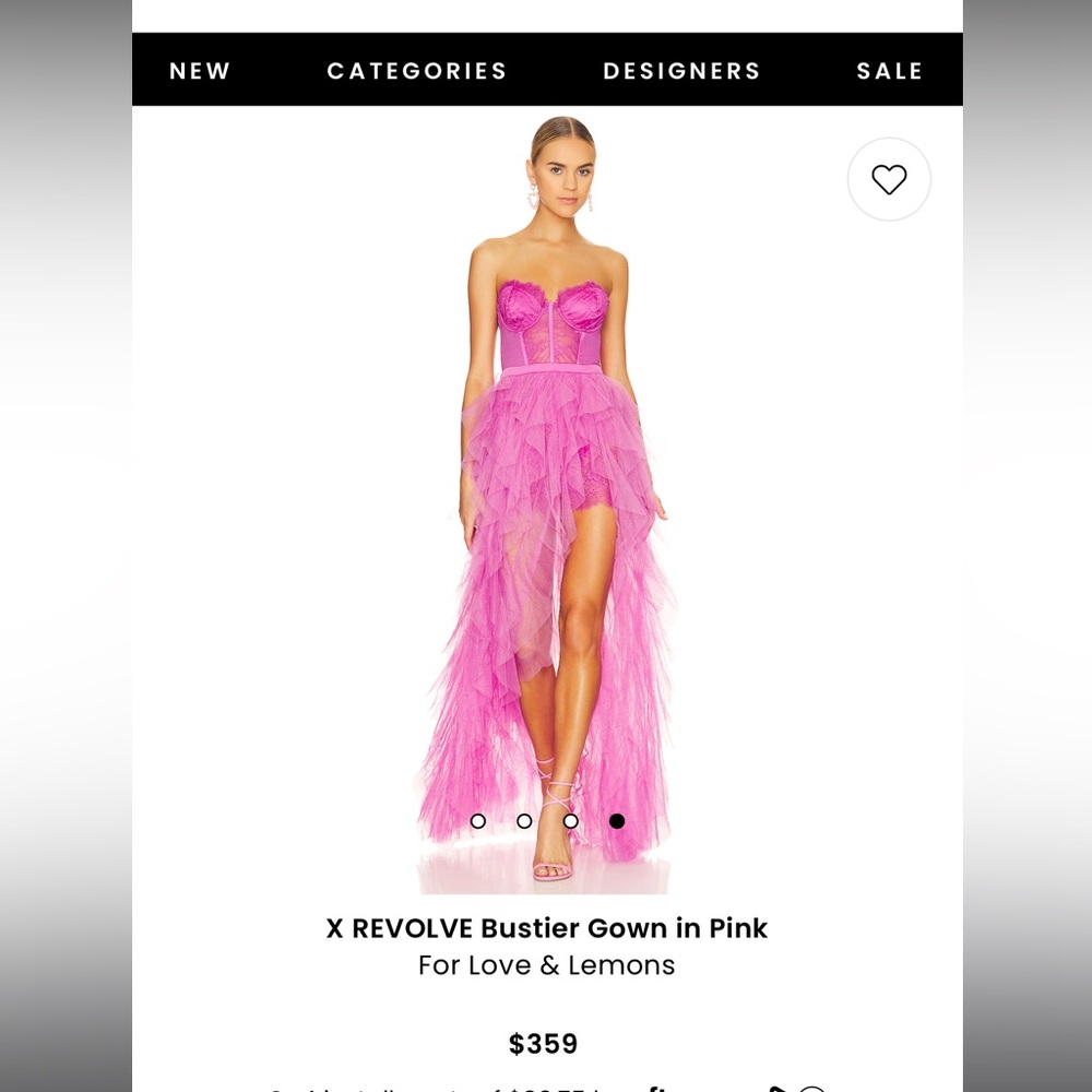 For love & lemons pink gown